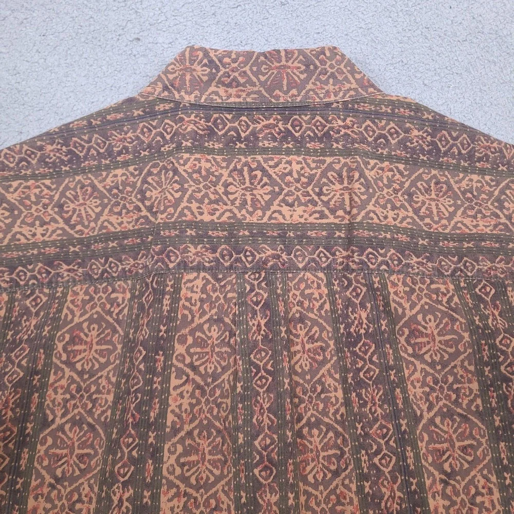 The‎ Territory Ahead Shirt Mens Large Tribal Aztec Button Up Short Sleeve